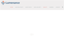 Tablet Screenshot of lumenance.com